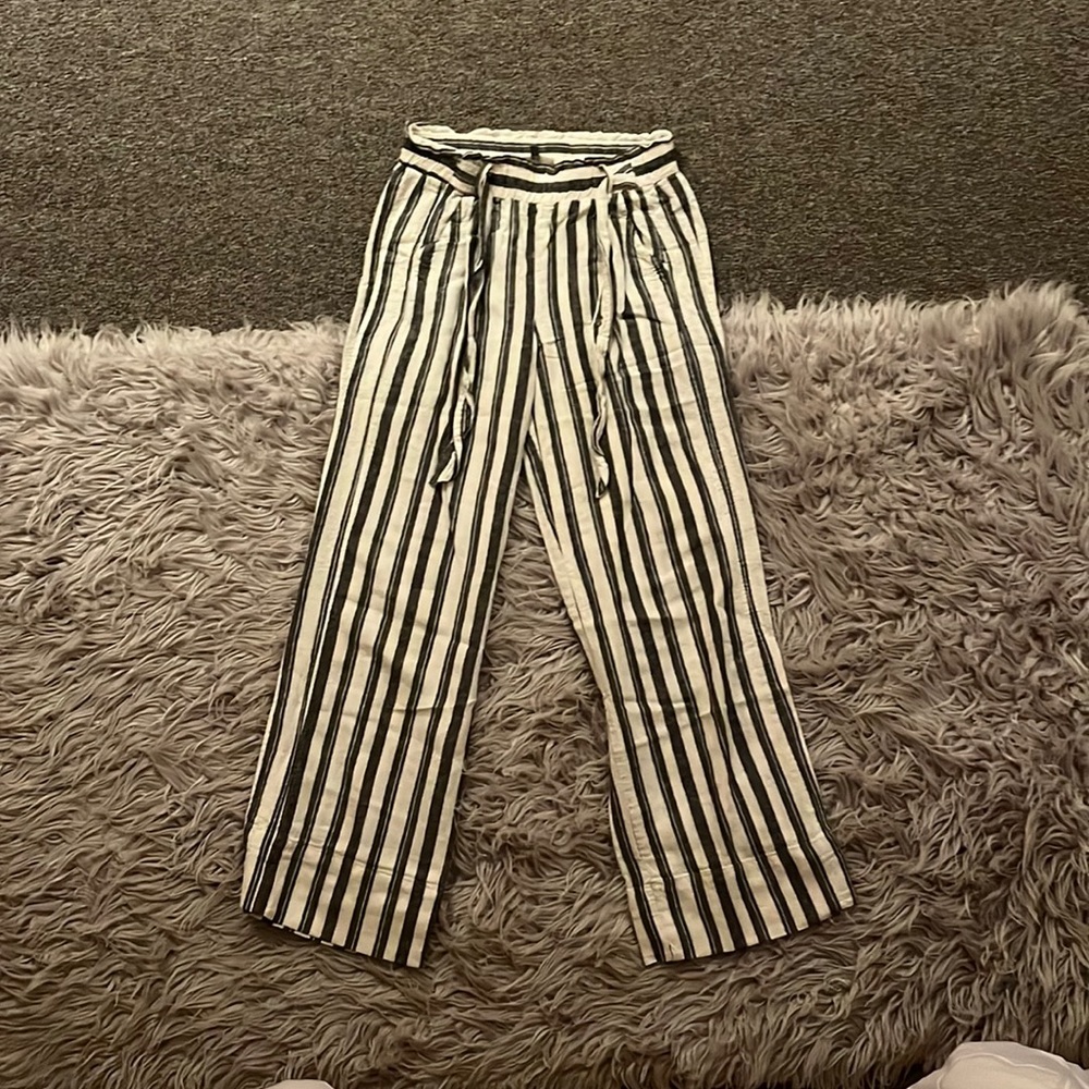 Flowy Straight Leg Pant Linen blend